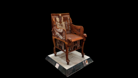 3d rendering of throne.