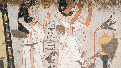 Art from the walls of the tomb.